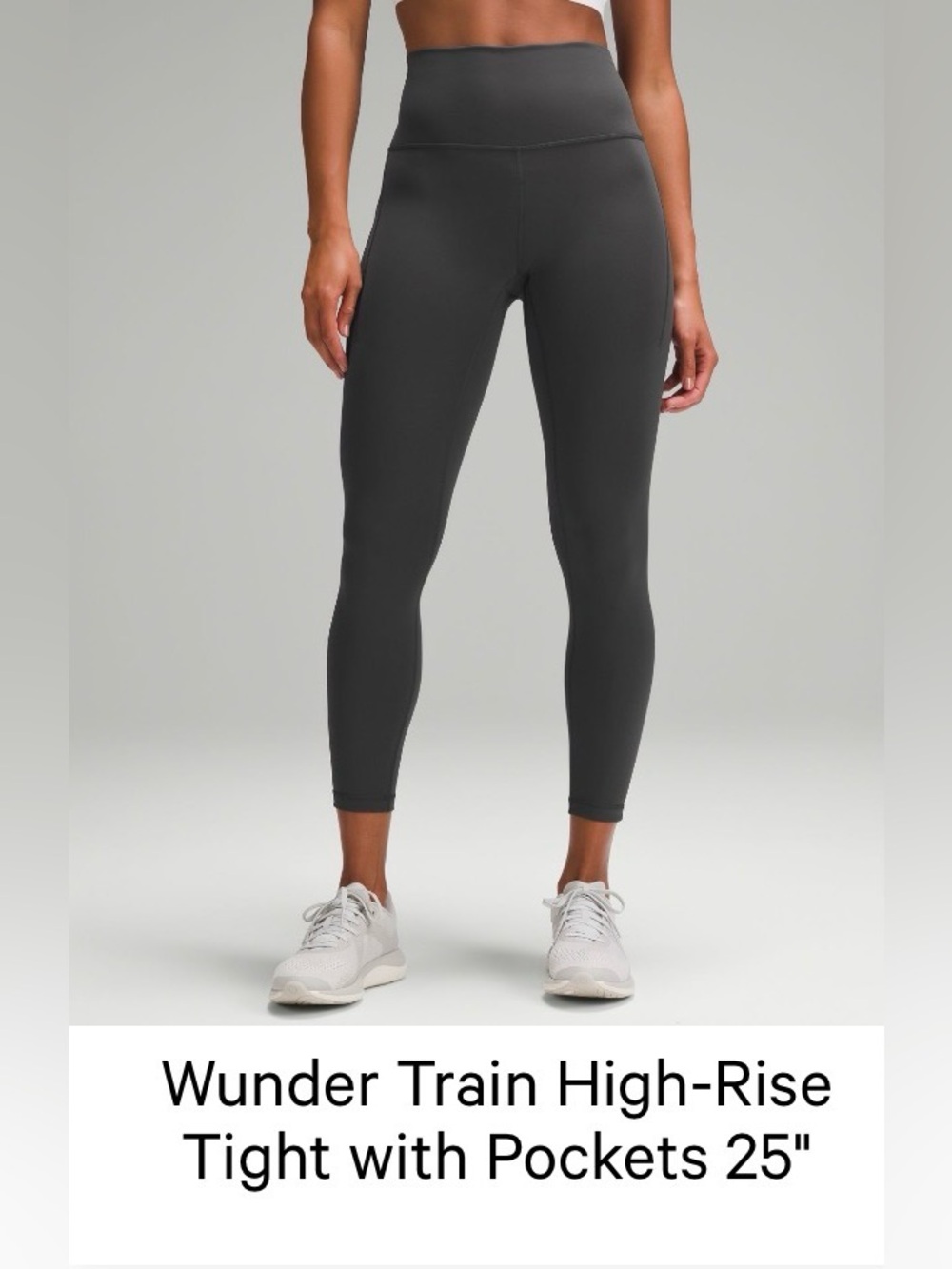 Wunder Train High-Rise Tight With Pockets 25” Graphite Grey